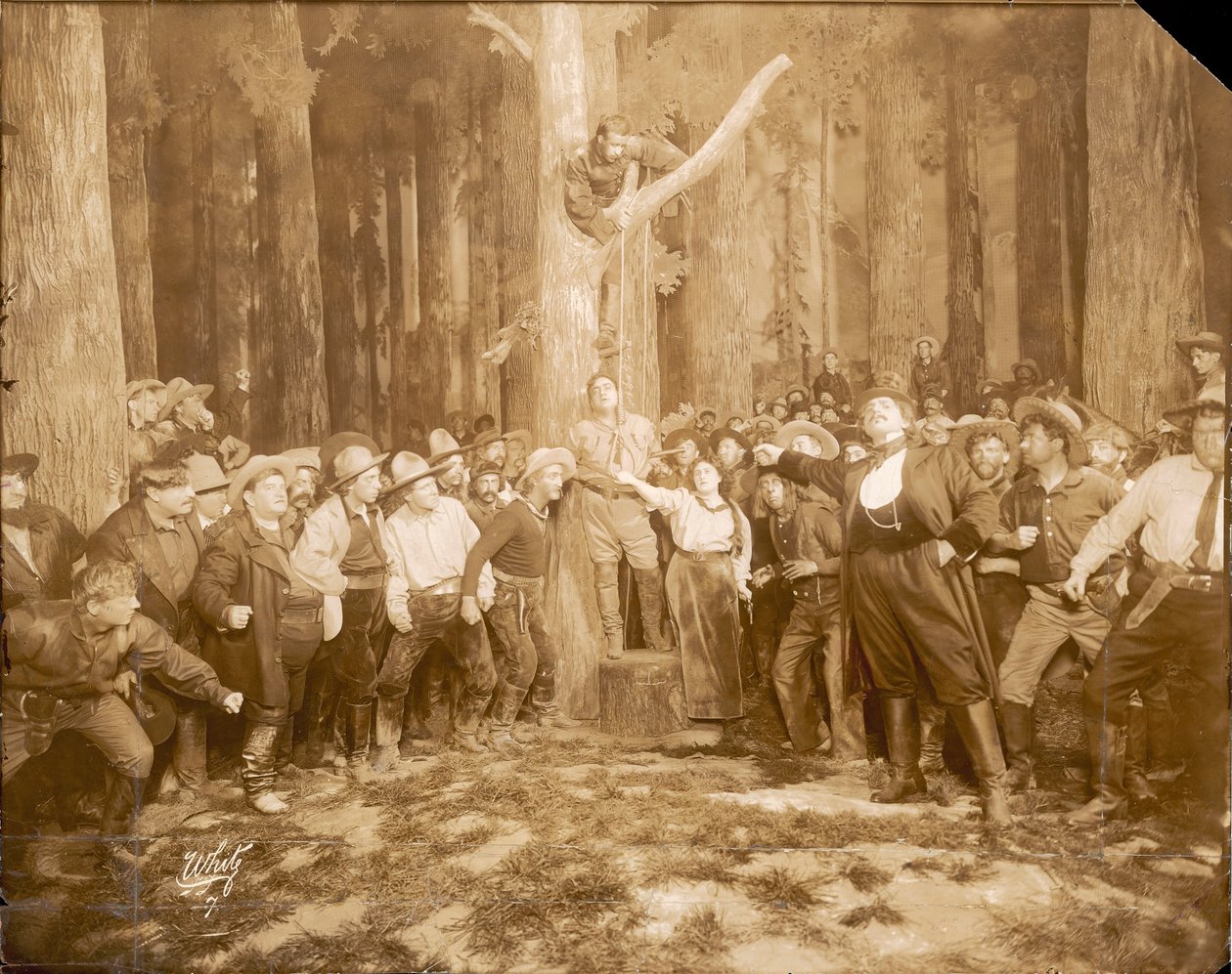 Escena de La fanciulla del West de Puccini (1858-1924), 1910 de Unknown