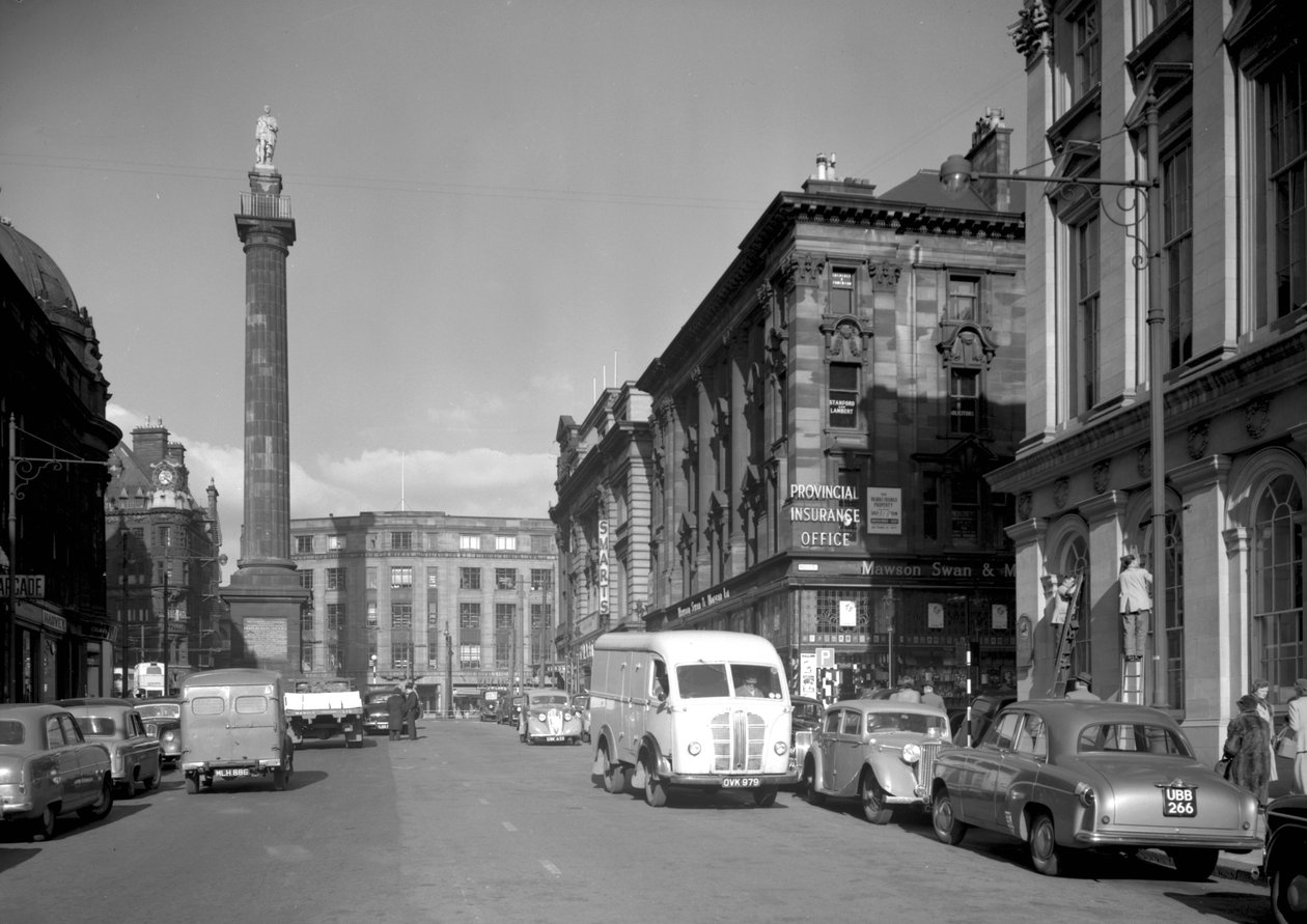 vista hacia el monumento de Grey desde Grey Street, Newcastle upon Tyne, octubre de 1955 de Unbekannt Unbekannt
