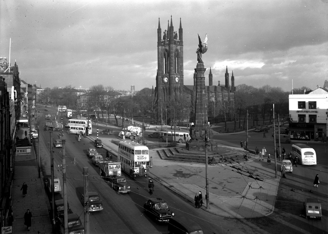 vista de Haymarket y la iglesia de St Thomas, Newcastle upon Tyne, enero de 1956 de Unbekannt Unbekannt