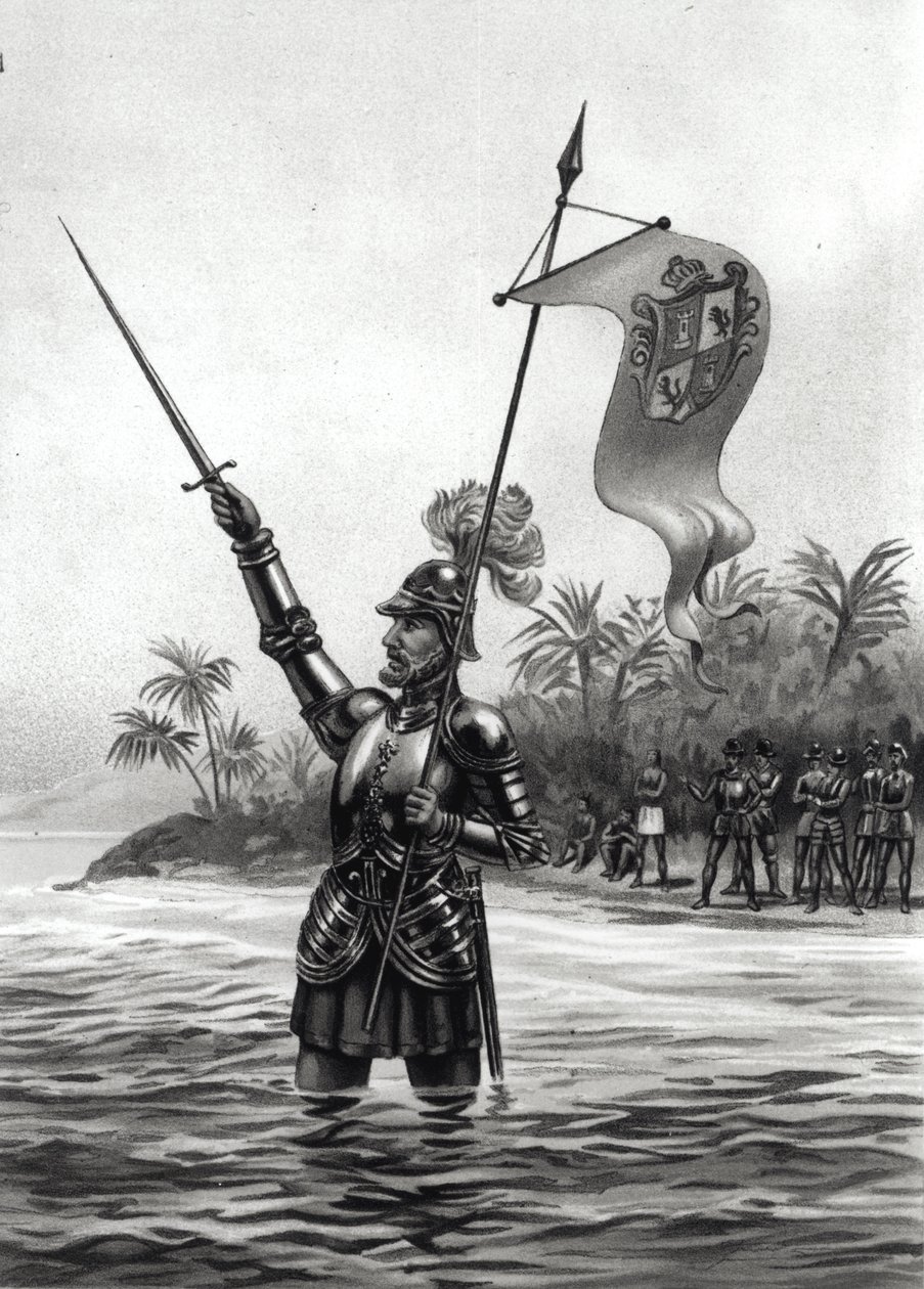 Balboa reclamando dominio sobre el Mar del Sur, 25 de septiembre de 1513, de 