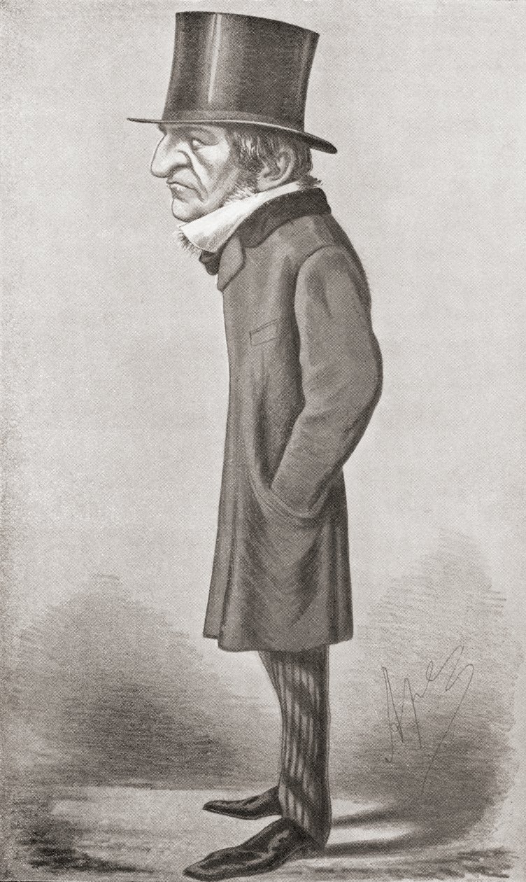 Caricatura de William Gladstone, después de una ilustración del caricaturista de Vanity Fair Ape hecha en 1869, de 