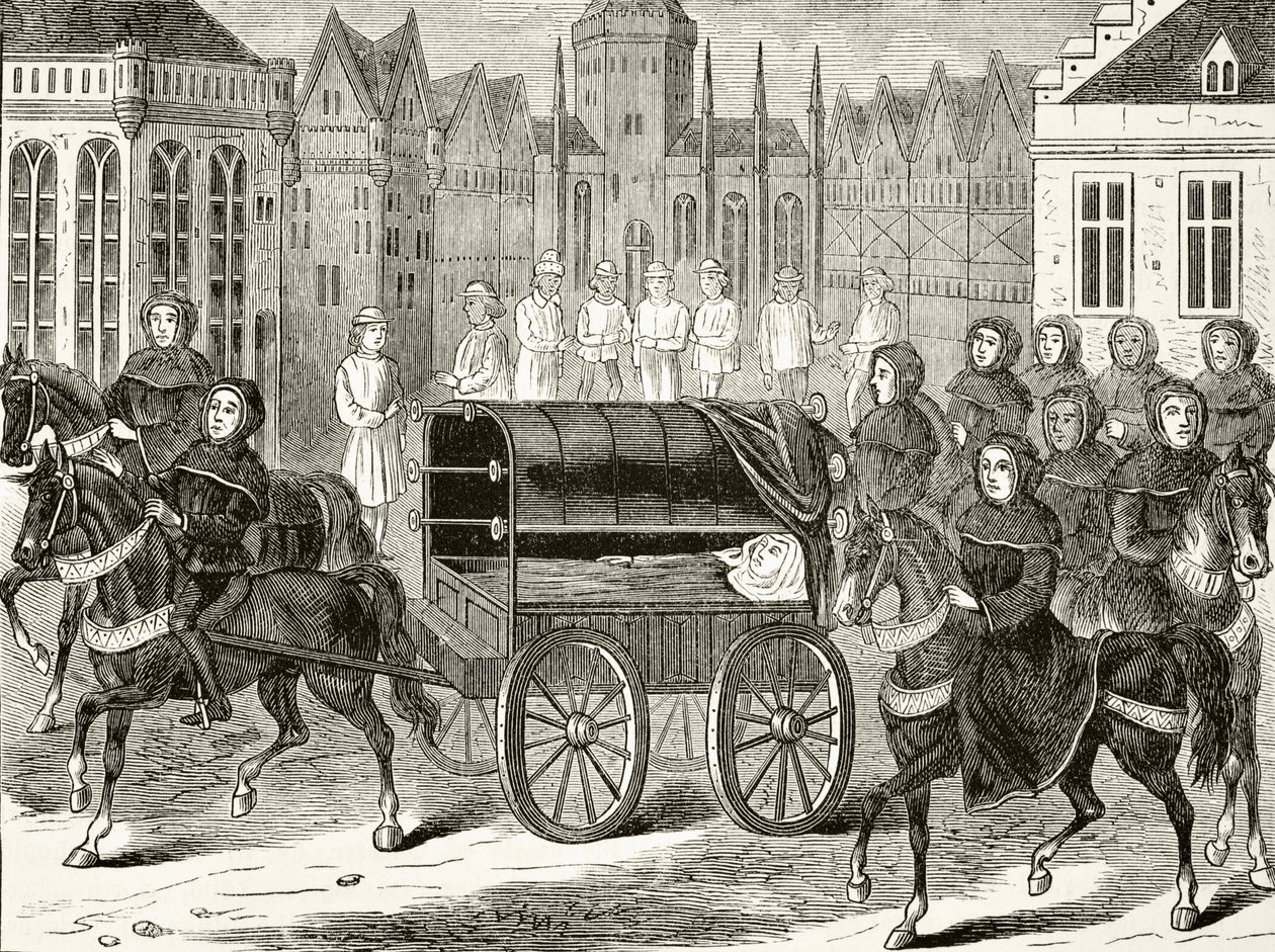 Procesión fúnebre del rey Ricardo II de Inglaterra en 1400, de 