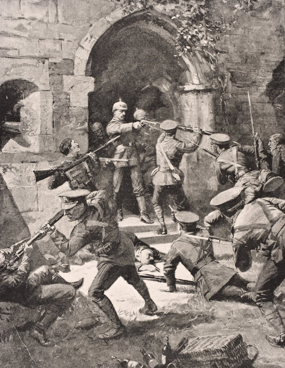 Lucha cuerpo a cuerpo mientras las tropas británicas atacan a los defensores alemanes del Chateau d