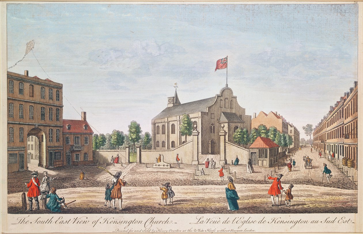 Iglesia de Kensington, Londres, vista S.E. de English School