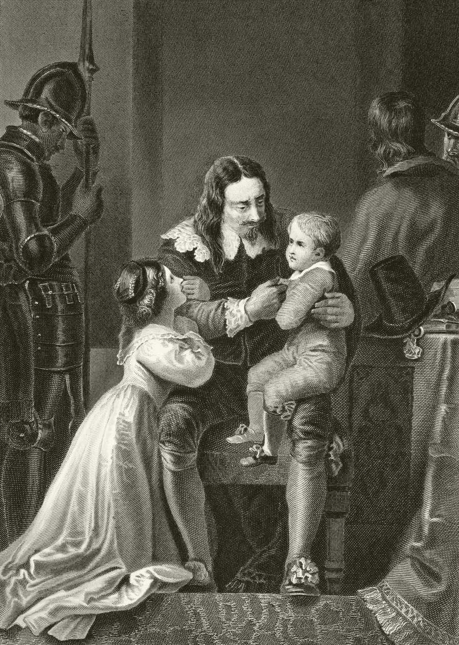 El rey Carlos I de Inglaterra despidiéndose de sus hijos antes de su ejecución, de 
