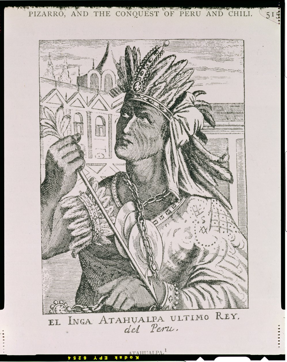 Retrato del último jefe inca, Atahualpa, de 