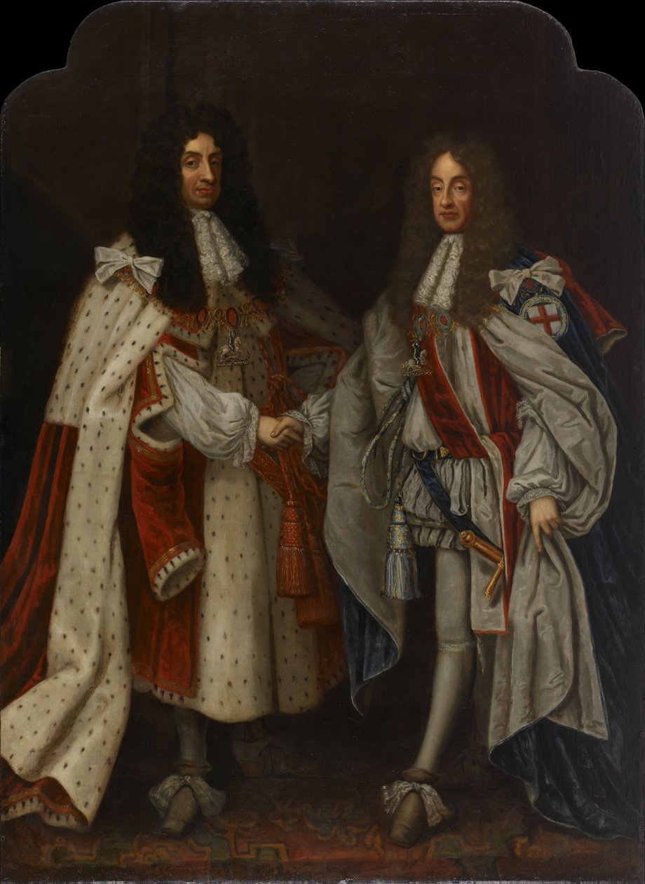 Retrato de Carlos II y Jacobo II de Anonymous