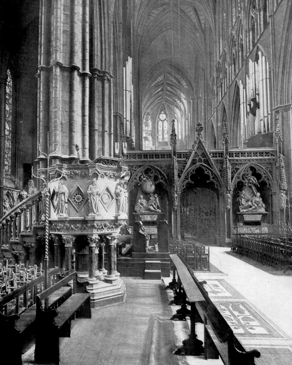 La nave de la Abadía de Westminster, 1890 de British Photographer