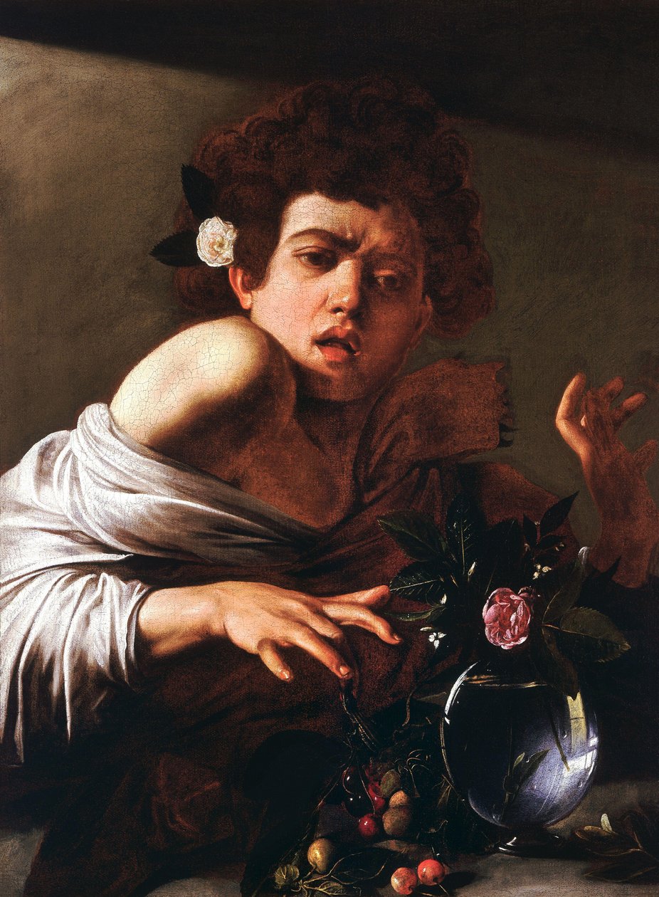 Muchacho mordido por un lagarto de Michelangelo Merisi Caravaggio