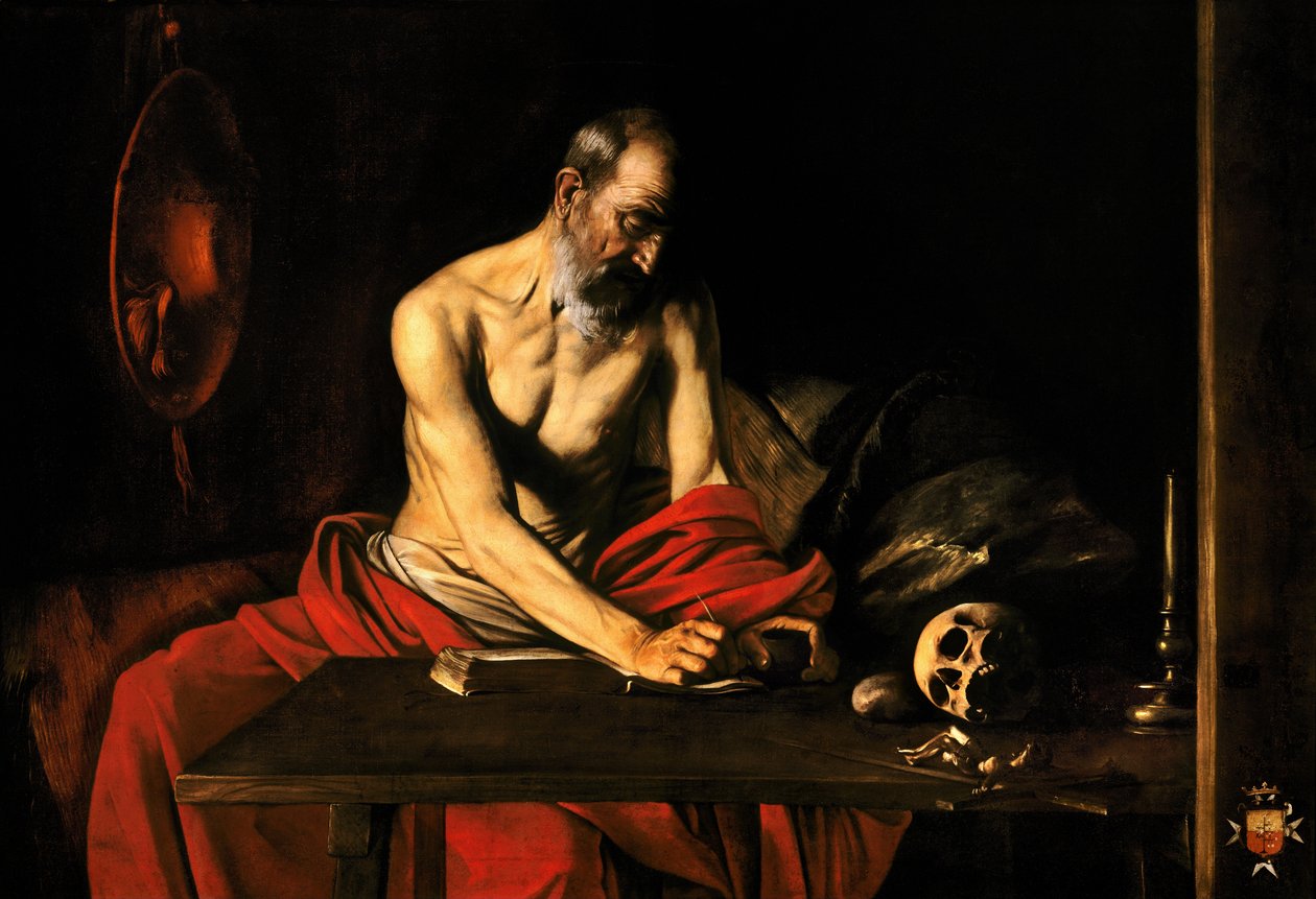 San Jerónimo escribiendo de Michelangelo Merisi Caravaggio