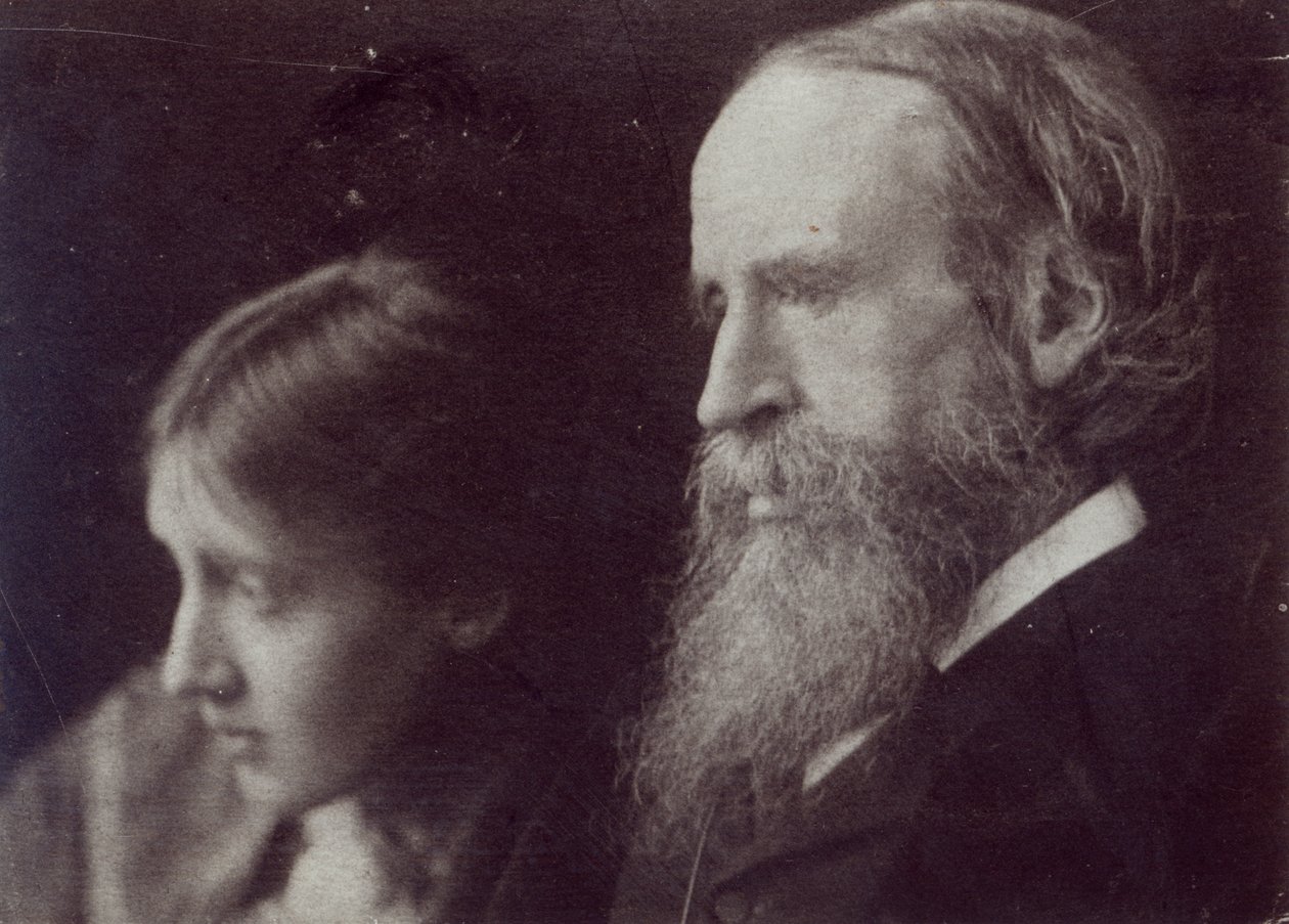 Virginia Woolf y su padre Sir Leslie Stephen, c.1903 de English Photographer