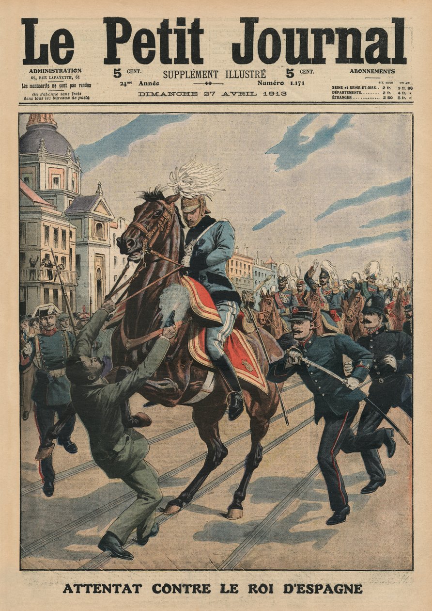 Intento de asesinato del Rey Alfonso XIII de España, ilustración de portada de 