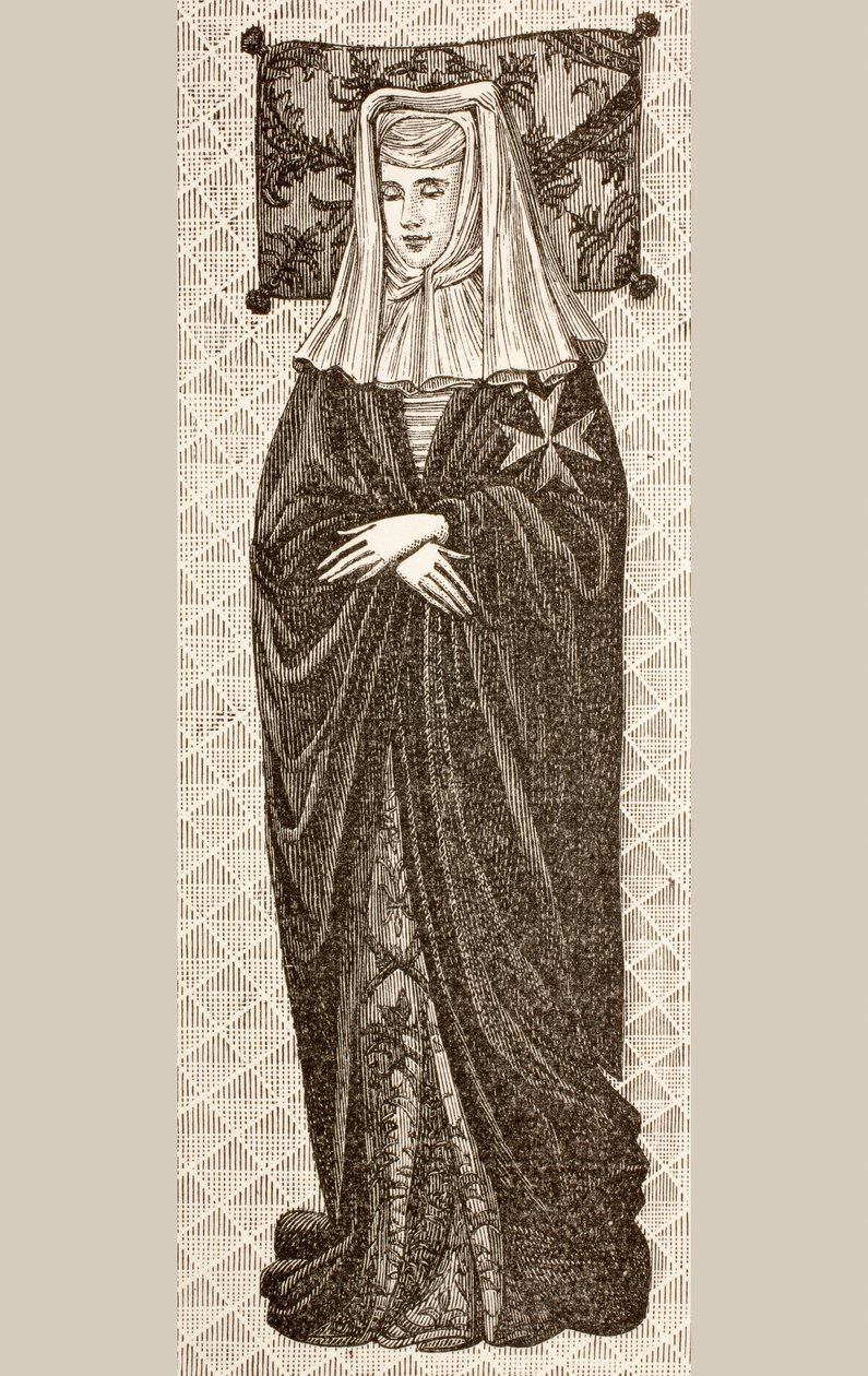 Efigie de la tumba de Beatrix Cornel, Priora de las Damas Hospitalarias de San Juan de Jerusalén, de 