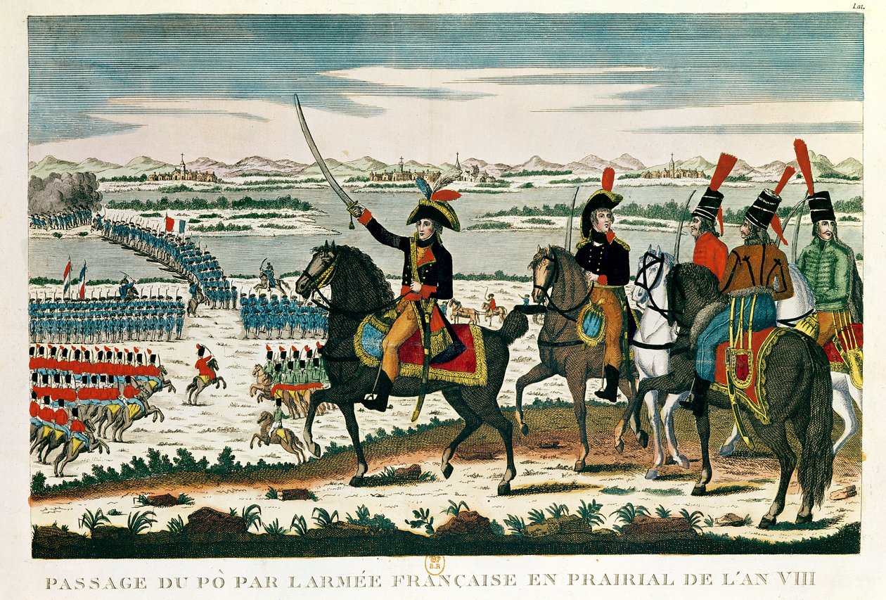 Paso al Po, antes de la Batalla de Marengo, Prairial, Año VIII de French School