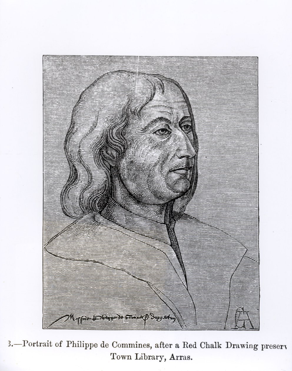 Retrato de Philippe de Commines (c.1447-1511) ilustración de 