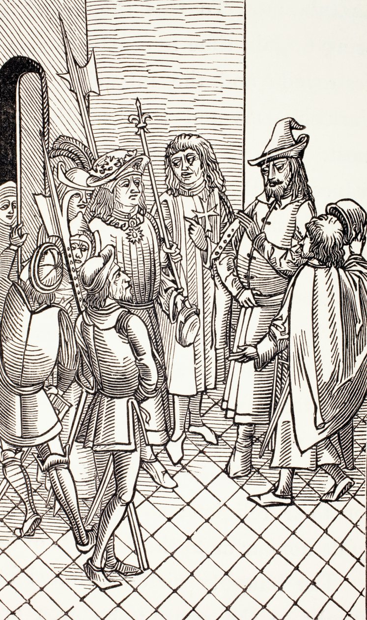 El príncipe Cem, pretendiente al trono otomano, es entregado a Carlos VIII, Rey de Francia, de 