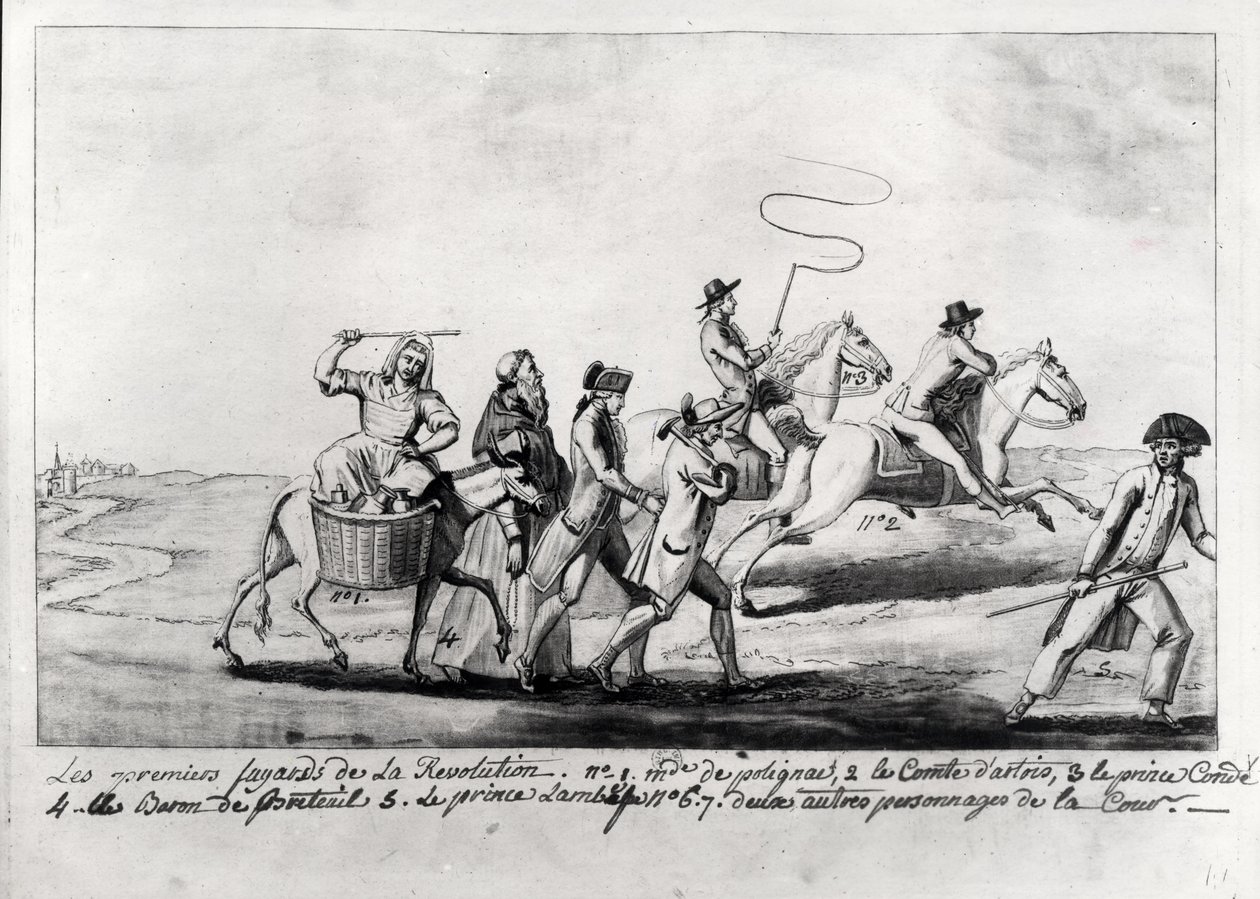 Los primeros fugitivos de la Revolución: Mme de Polignac, Comte d