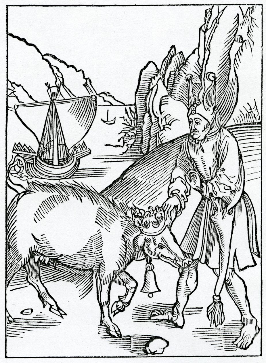 De los tontos abominables en palabras sucias de ribaldía, ilustración de la traducción al inglés de Alexander Barclay de 
