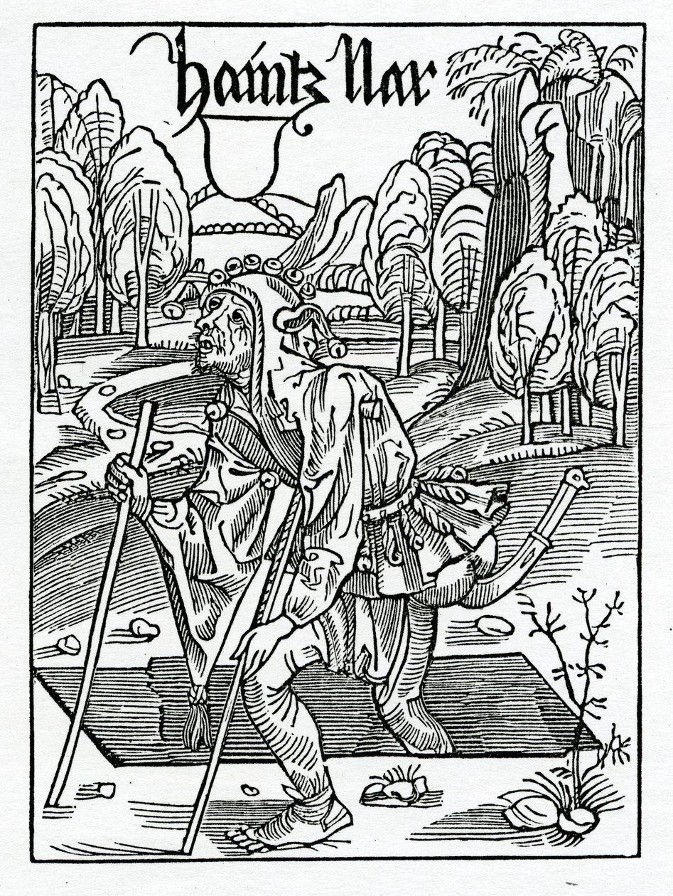 De viejos tontos, es decir, cuanto más viven, más se entregan a la locura, ilustración de la traducción al inglés de Alexander Barclay de 