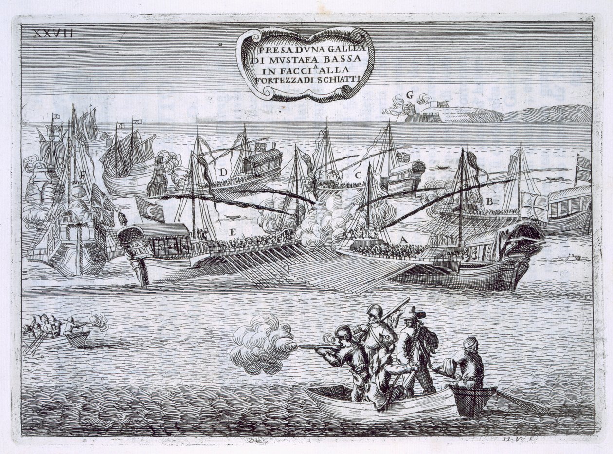 Galeones de combate de Mustapha Bassa, ilustración de 