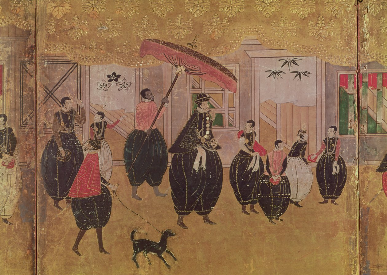 San Francisco Javier (1506-51) y su séquito, (detalle) de Japanese School