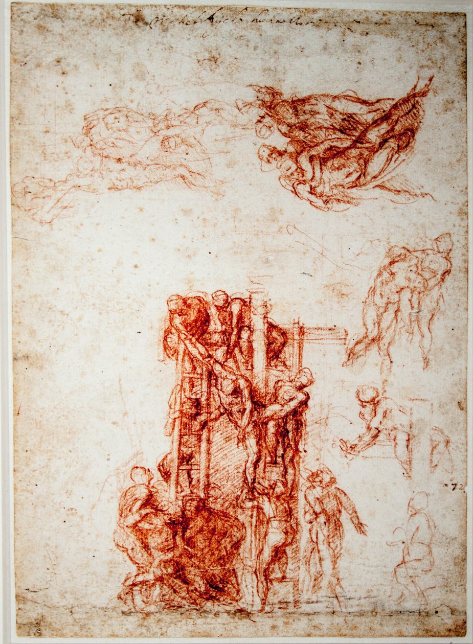 Estudios para un Descendimiento de la Cruz de Michelangelo Buonarroti