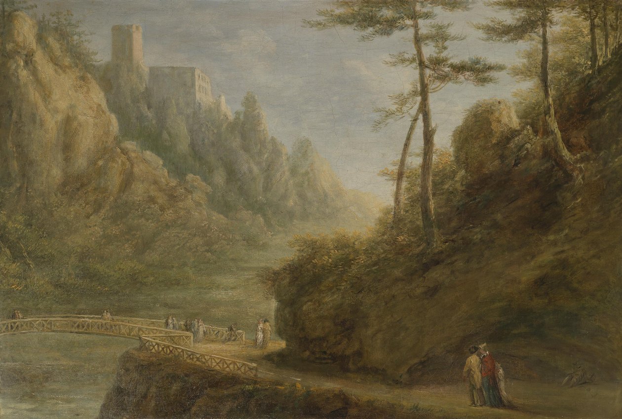 Vista del castillo de Rauhenstein en Helenental de Unknown