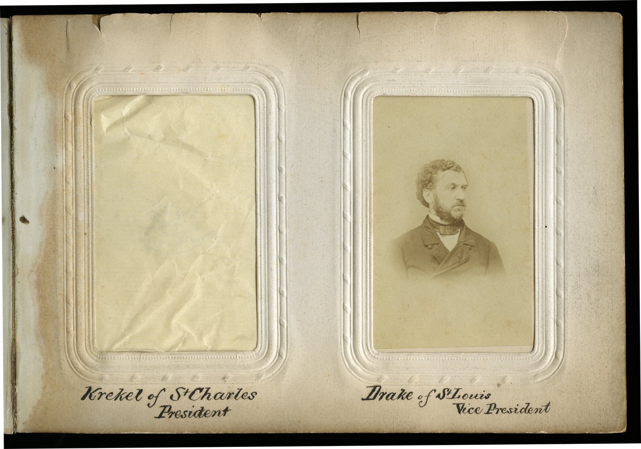 Convención Constitucional de Missouri de 1865 Página del álbum con Charles D. Drake de Unknown
