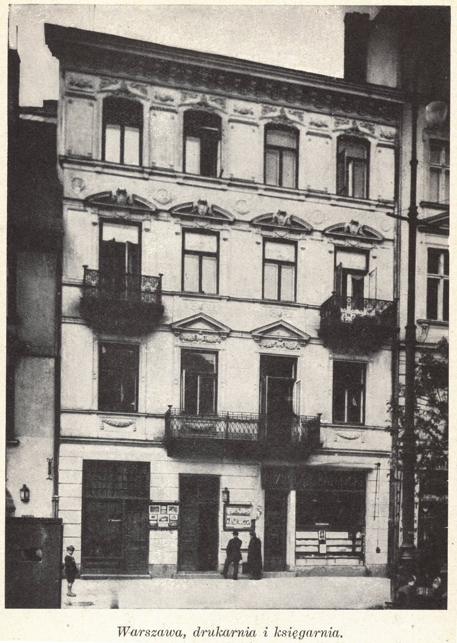 Casa Editorial Pallottine en la calle Krakowskie Przedmieście 71, Varsovia, Polonia antes de la Segunda Guerra Mundial de Unknown