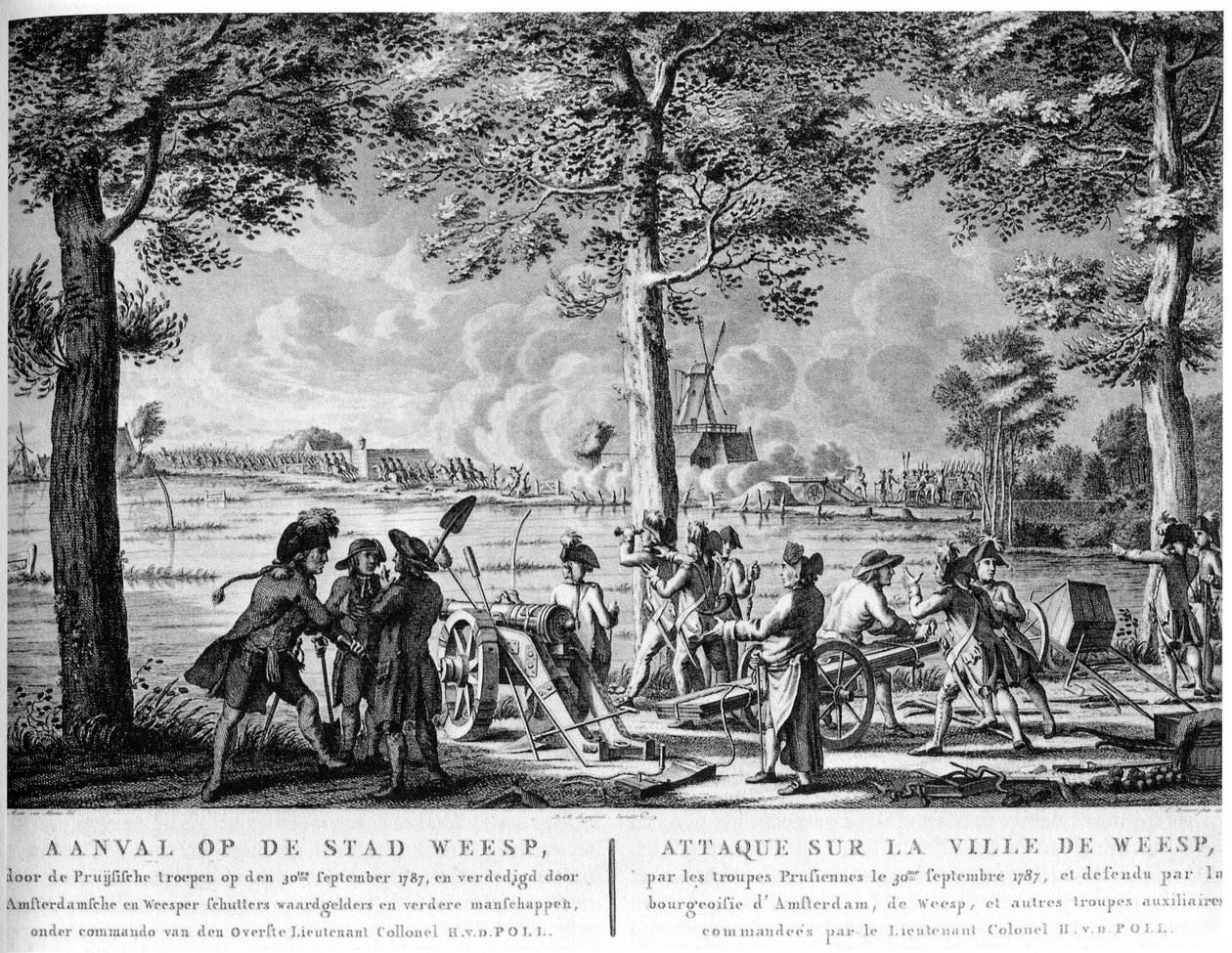 Ataque prusiano a Weesp, 1787 de Unknown