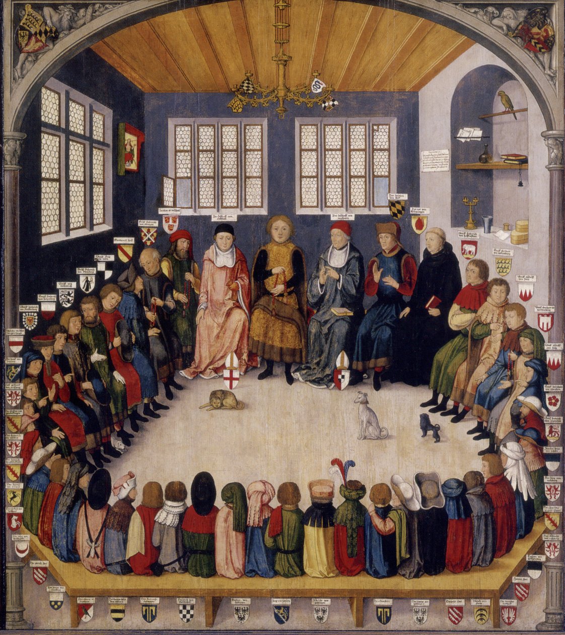 Reunión del consejo del Conde Eberhard el Benigno (1392-1417) de Unknown