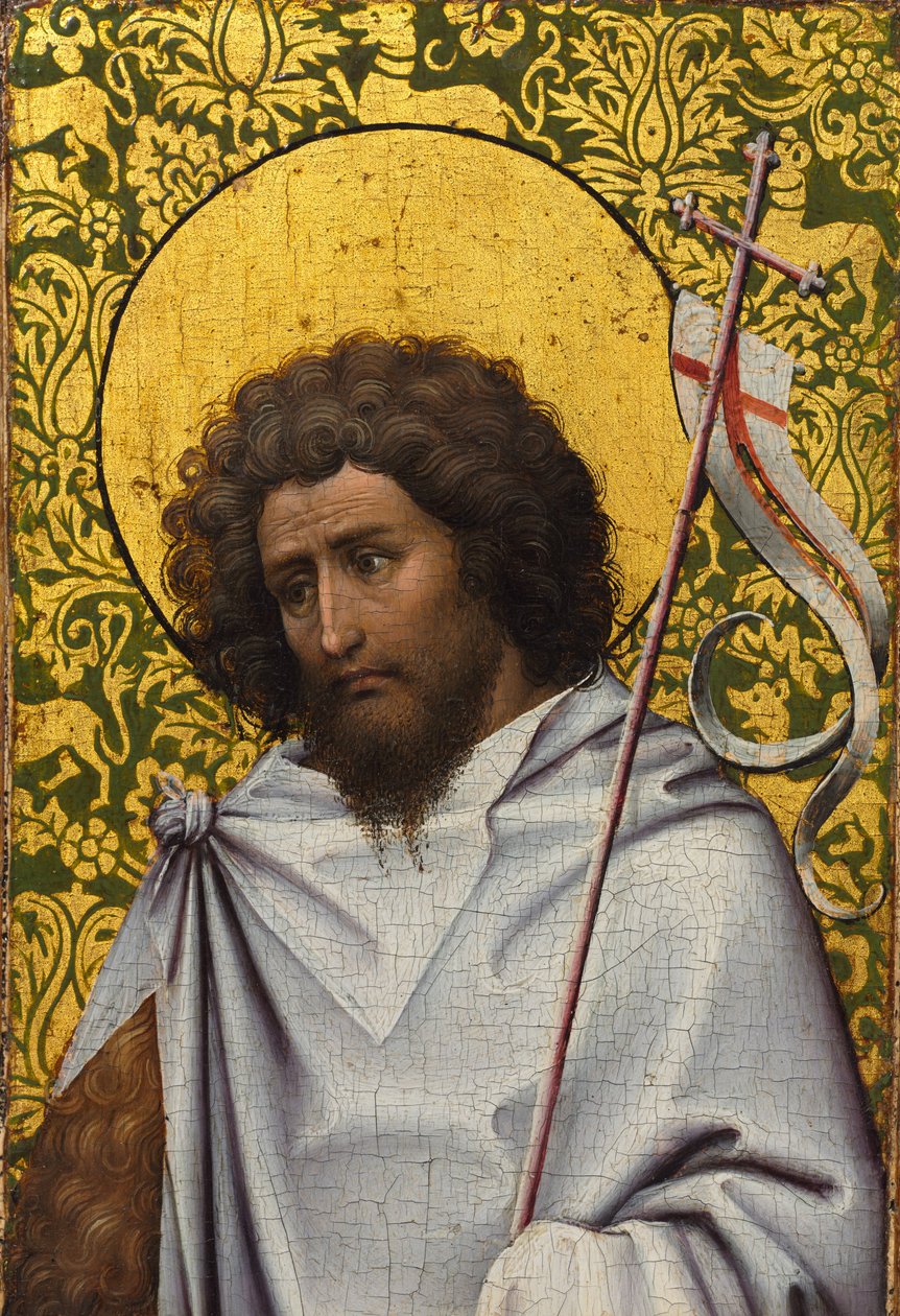 Juan Bautista, c.1410 (óleo sobre tabla de roble) de (1375/8 1444) Master of Flemalle