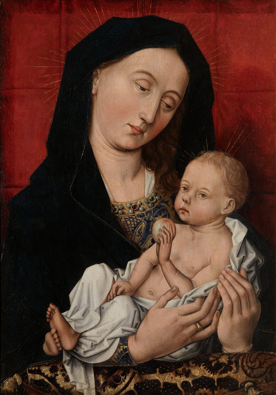 Virgen con el Niño (óleo sobre tabla) de Master of Flémalle