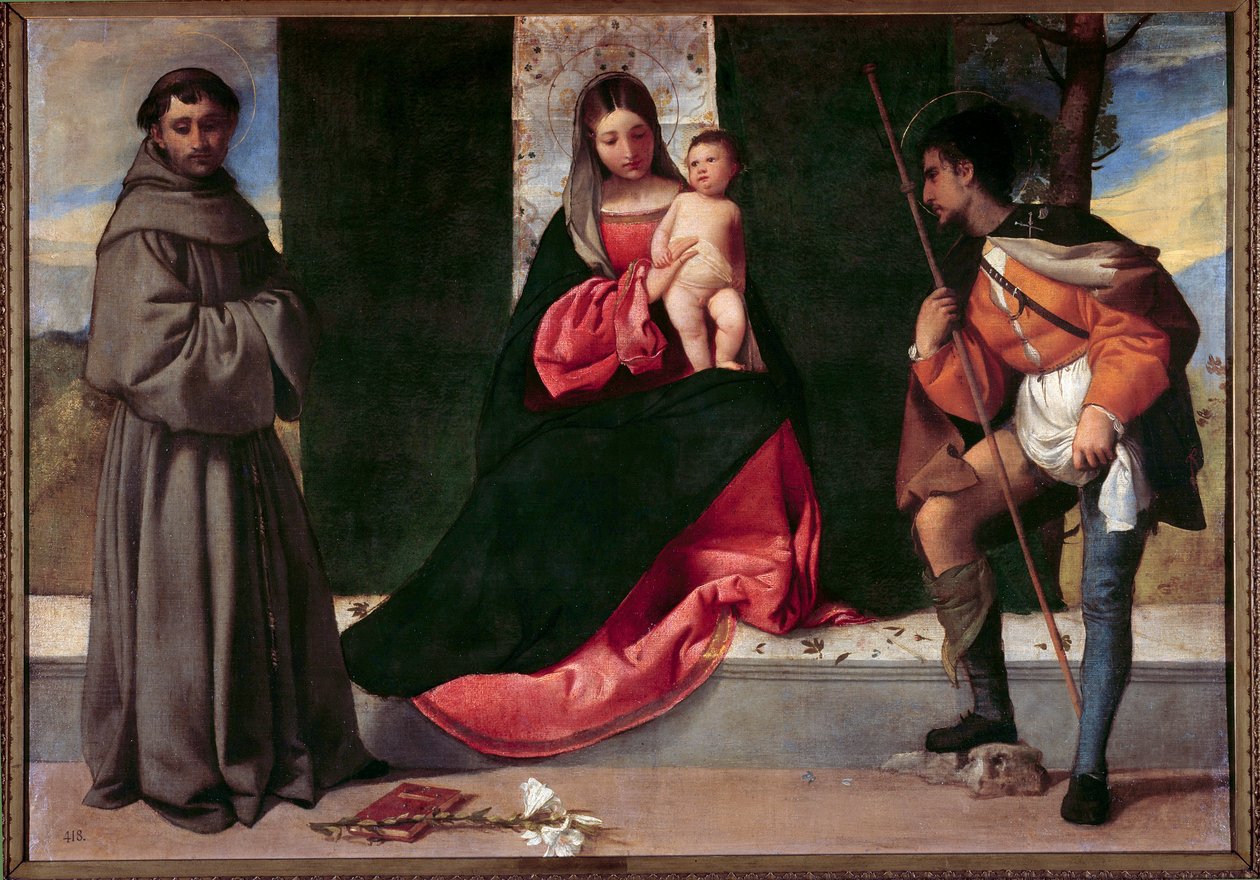 La Virgen y el Niño entre San Antonio de Padua y San Roque de Giorgione