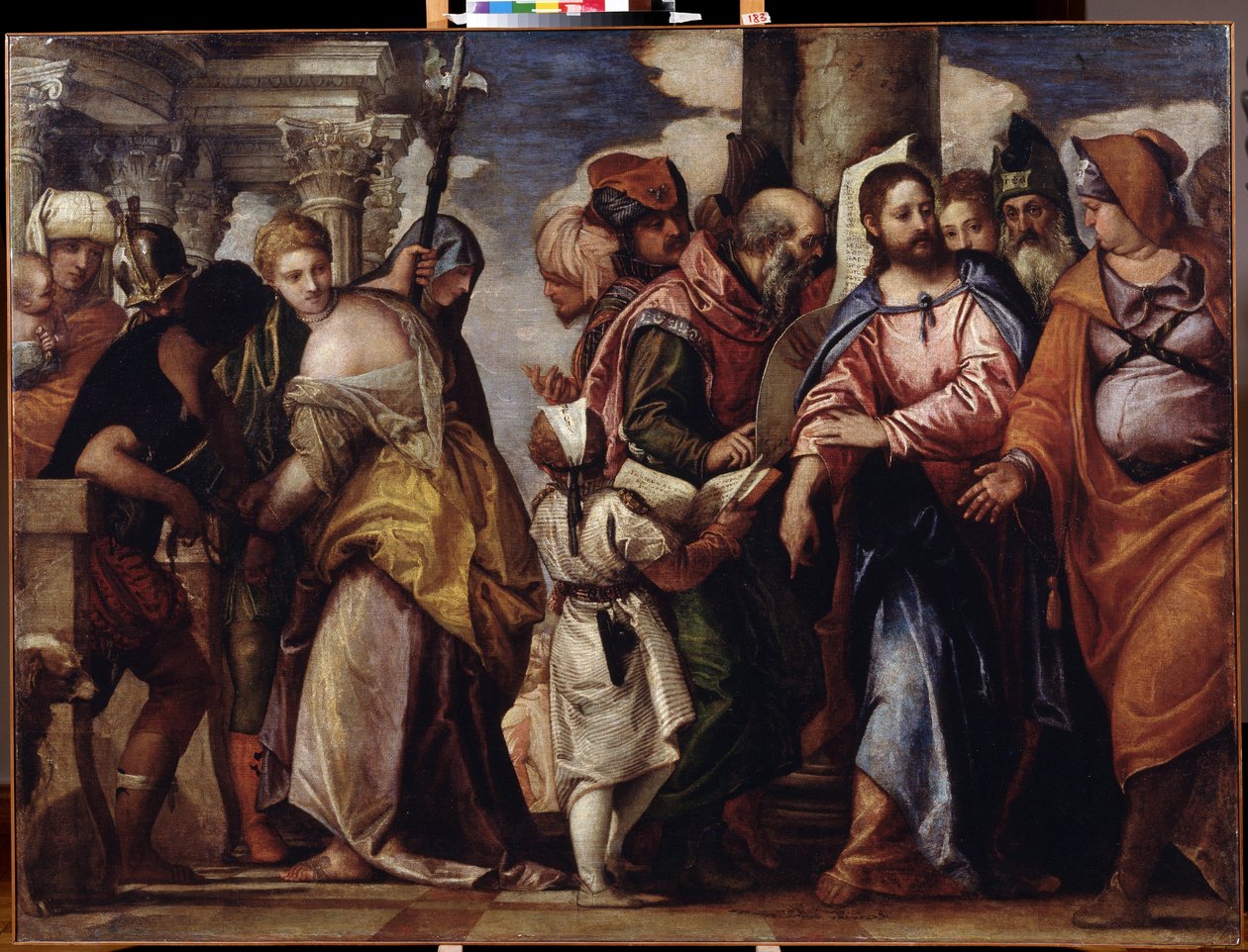 Cristo y la mujer sorprendida en adulterio de Veronese