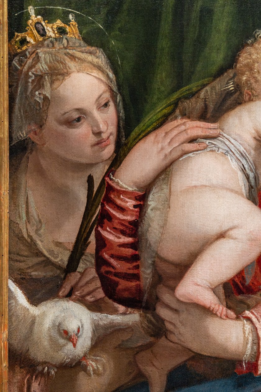 La Virgen y el Niño Jesús entre S. Catalina de Alessandria y Pedro, detalle de (1528 88) Veronese