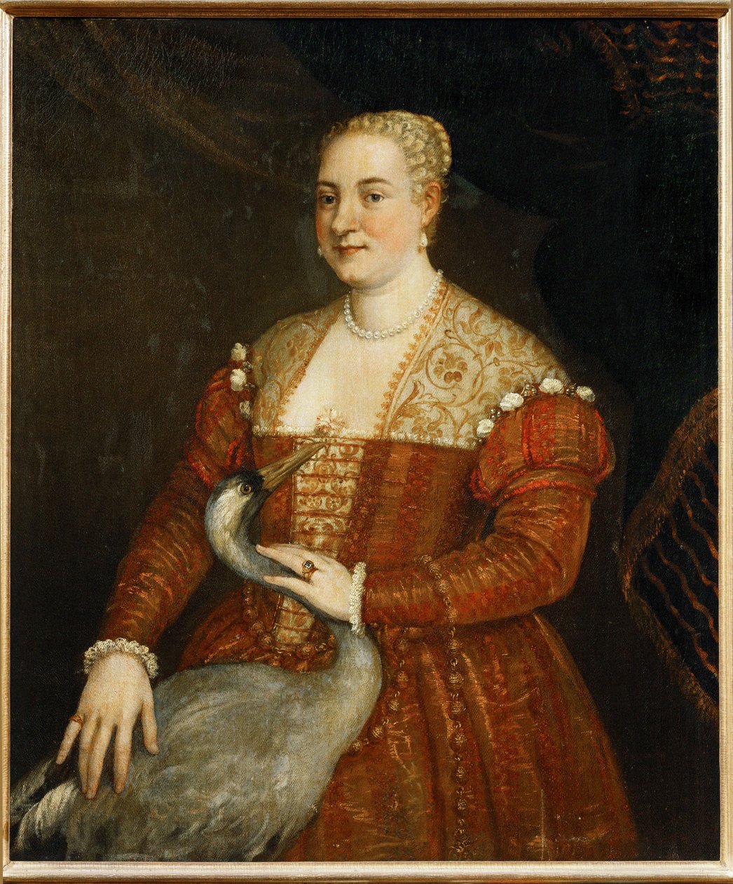 Retrato de dama con garza (pintura sobre lienzo) de (1528-88) Veronese