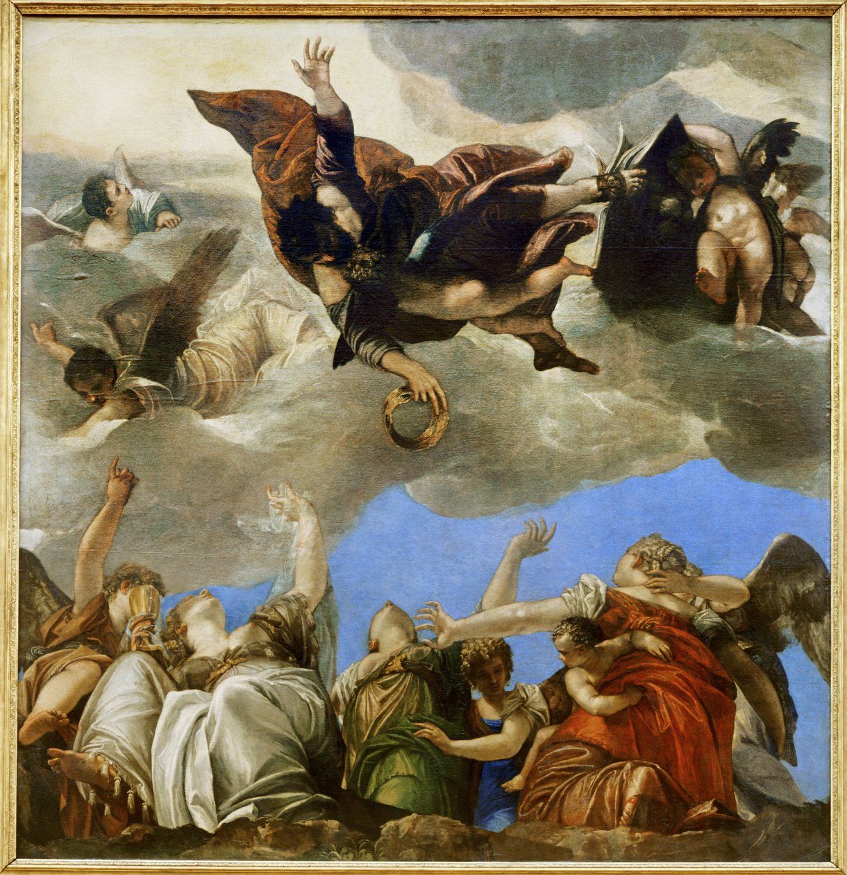 Saint Marc couronnant les vertus theologales - San Marcos premiando las virtudes teologales ... de (1528 88) Veronese