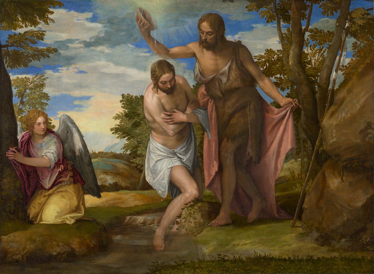 El Bautismo de Cristo, c.1550-1560 de Veronese