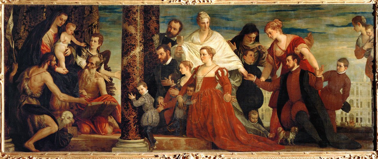La Virgen y la familia Cuccina de (1528-88) Veronese
