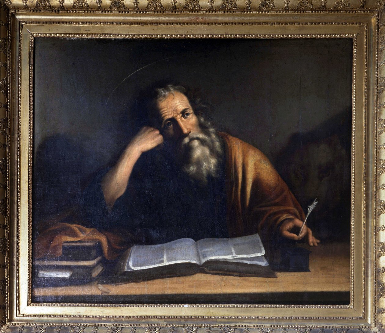 San Marcos escribiendo el Evangelio - atribuido a Veronese, Iglesia de La Turbie de Veronese