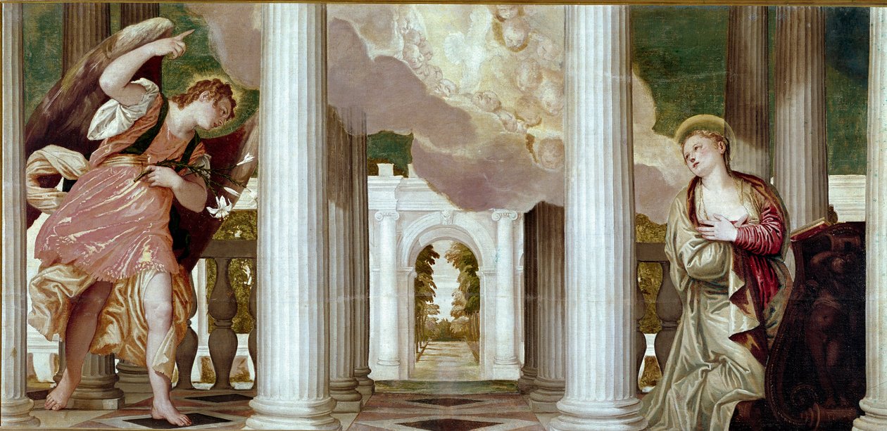 Anunciación. Pintura de Paolo Caliari, llamado Paolo Veronese (1528-1588) de Veronese