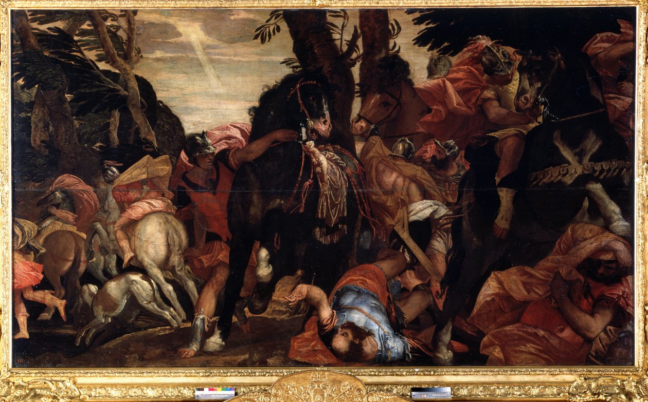 La conversión de San Pablo (La conversión de San Pablo). Pintura de Paolo Veronese (1528-1588). Óleo sobre tela de Veronese