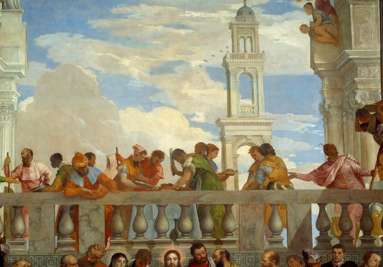 Las bodas de Caná, detalle: balcón de Veronese