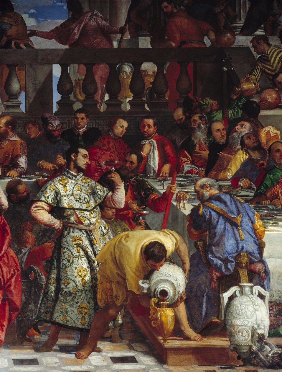 Las bodas de Caná (detalle del vino) de Veronese
