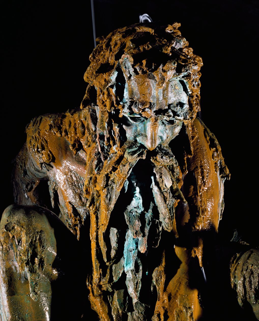 Coloso de los Apeninos, interpretación libre de la obra de Giambologna (1529-1608) para el arquitecto Bernardo Buontalenti (ca 1531-1608) en el jardín de Villa Demidoff en Toscana, Italia de Giambologna