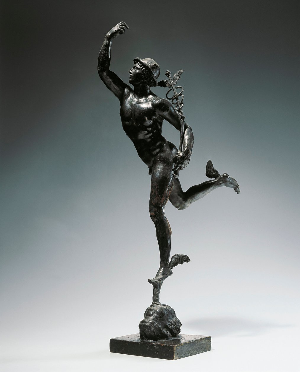 Italia, Milán, región de Toscana, estatuilla de bronce de Mercurio Volador de Giambologna