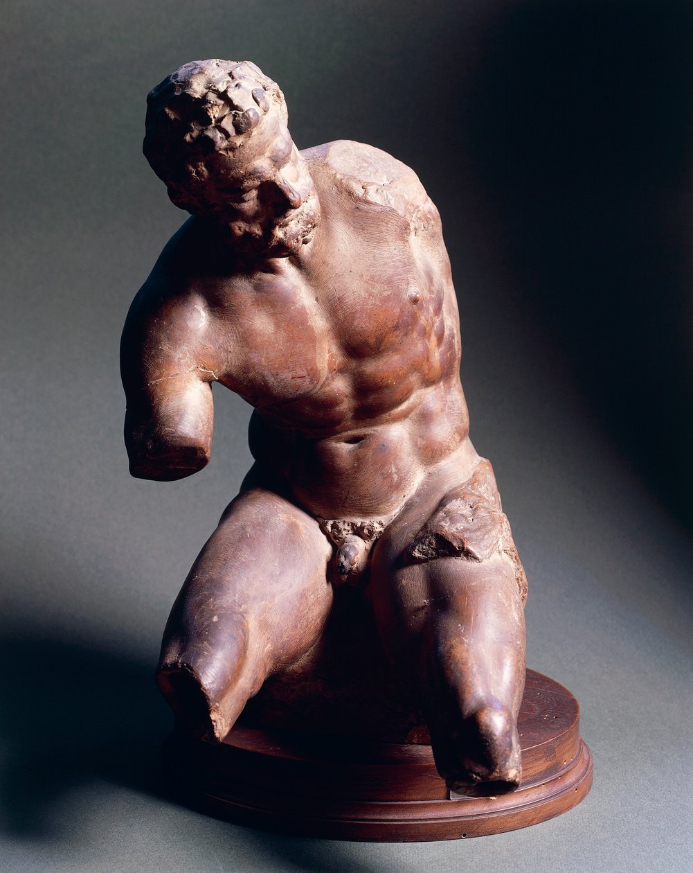 Desnudo masculino, circa 1572, terracota, 38.5 cm de Giambologna