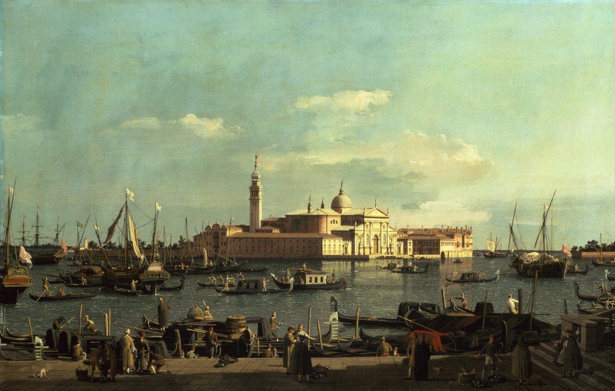 Vista de la Cuenca de San Marco desde la Riva Degli Schiavoni, Venecia de Canaletto