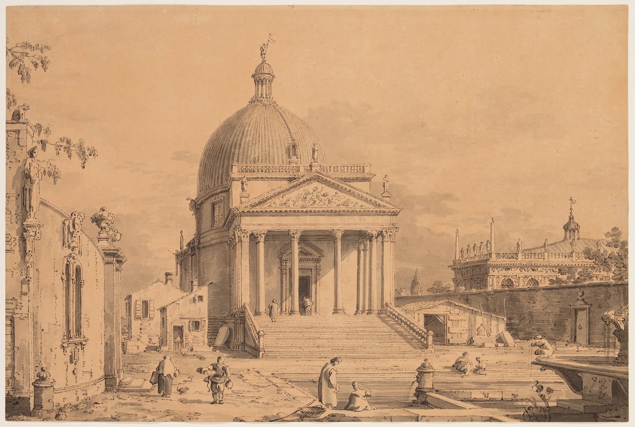 Veduta Ideata con San Simone Piccolo, c. 1735 de Canaletto